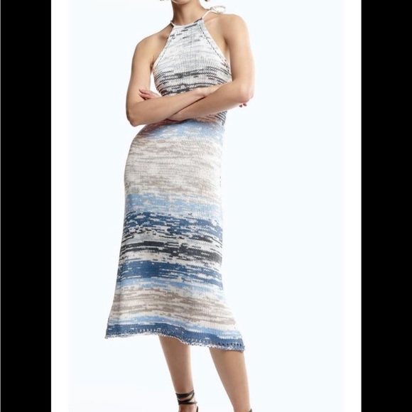 Knit midi halter dress - Picture 1 of 4